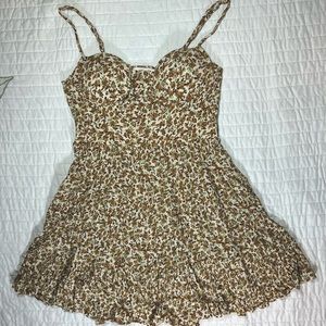 NWOT Sky to moon yellow floral mini dress